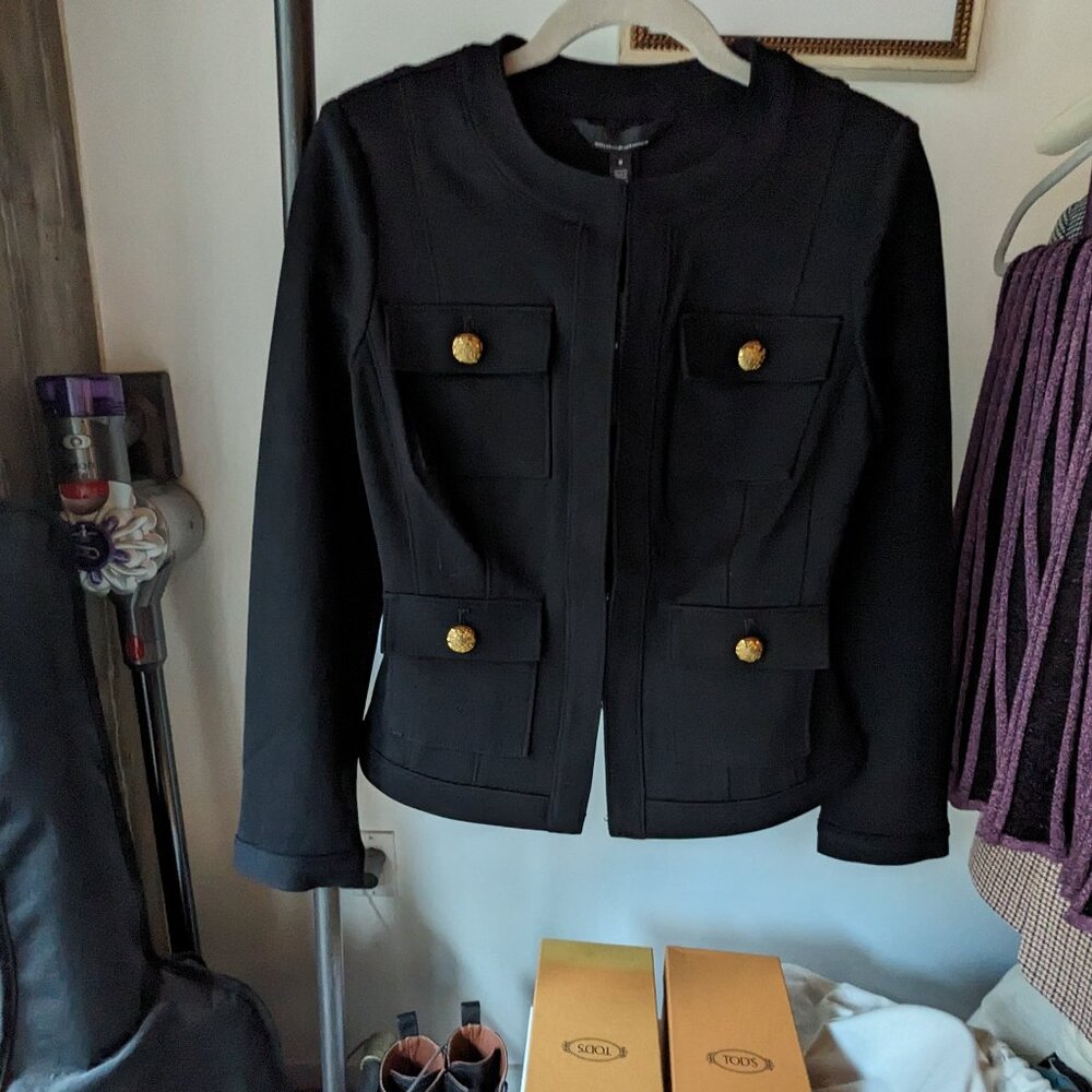 WHBM Luxe Stretch Military Jacket (size 6)